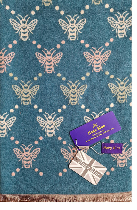 Hazy Blue Pashmina feel Luxury Ladies Womens Scarf - Bee - Just £13.99! Shop now at Warwickshire Clothing. 