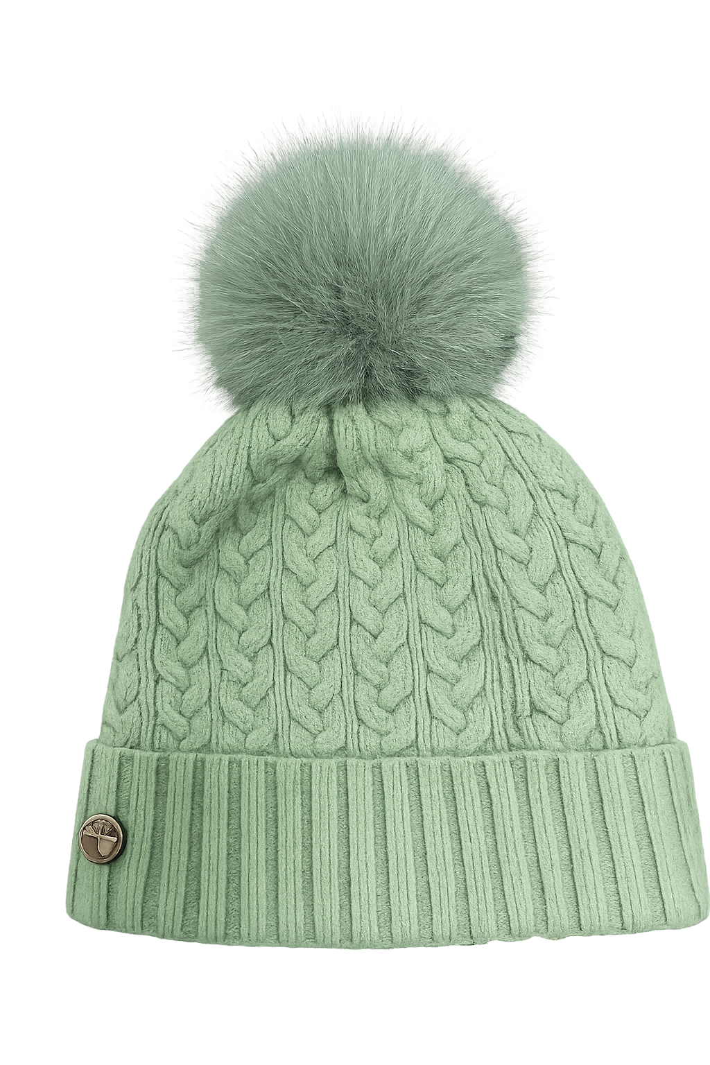 House of Tweed Luxury Plaited Ladies Bobble Pom Pom Beanie Hats