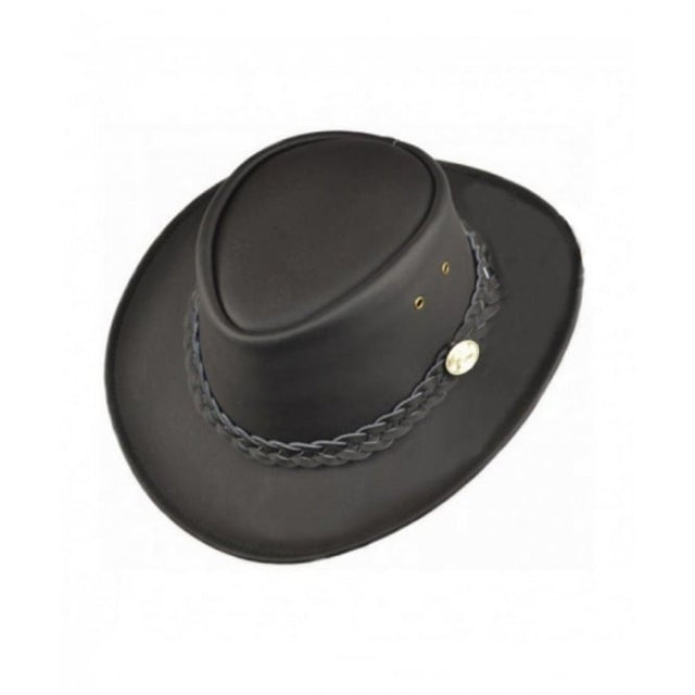 Australian Style Waterproof Leather Hat Black - Premium clothing from Hazy Blue - Just $24.99! Shop now at Warwickshire Clothing