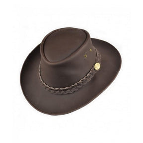Hazy Blue Leather Australian Style Outback Cowboy Bute Style Hat - Just £17.99! Shop now at Warwickshire Clothing. 