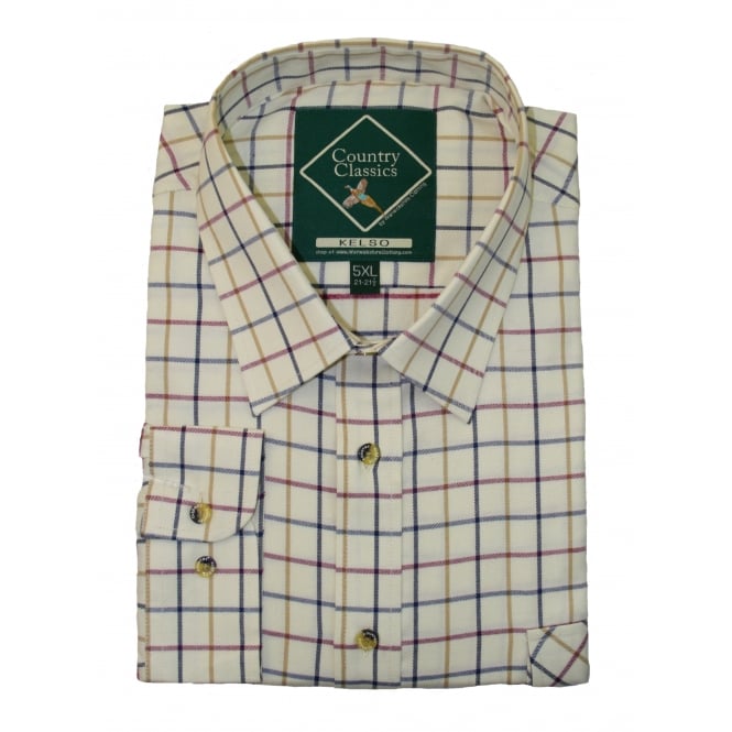 Country Classics Mens Long Sleeve Check Country Shirt - Kelso - Premium clothing from Country Classics - Just $18.99! Shop now at Warwickshire Clothing