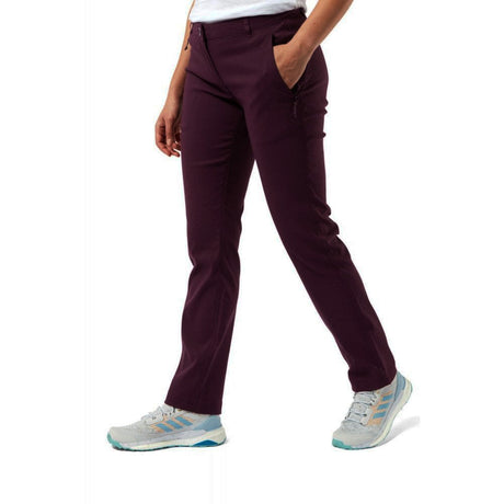 Craghoppers CWJ1072 Ladies Kiwi Pro Stretch Trousers Dark Purple - Premium clothing from Craghoppers - Just $36.99! Shop now at Warwickshire Clothing