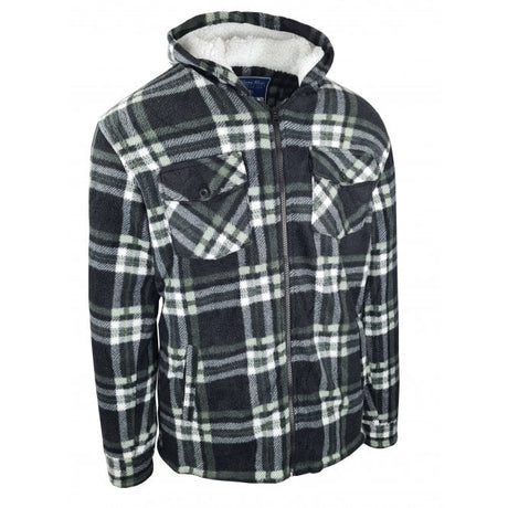 Hazy Blue Kids Sherpa Fleece Lined Checked Hooded Shirt - Robbo - Just £19.99! Shop now at Warwickshire Clothing. 