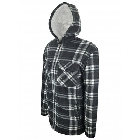 Hazy Blue Kids Sherpa Fleece Lined Checked Hooded Shirt - Robbo - Just £19.99! Shop now at Warwickshire Clothing. 