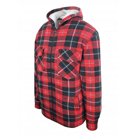 Hazy Blue Kids Sherpa Fleece Lined Checked Hooded Shirt - Robbo - Just £19.99! Shop now at Warwickshire Clothing. 