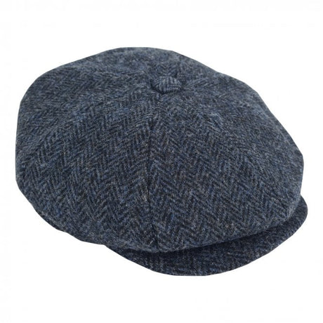 Majorwear Herringbone Newsboy Cap | Tweed Navy - Just £18.99! Shop now at Warwickshire Clothing. 