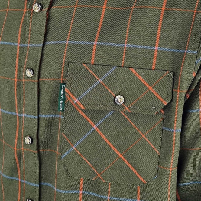 Country Classics Mens Long Sleeve Check Shirt - Chatsworth Green - Premium clothing from Country Classics - Just $18.99! Shop now at Warwickshire Clothing