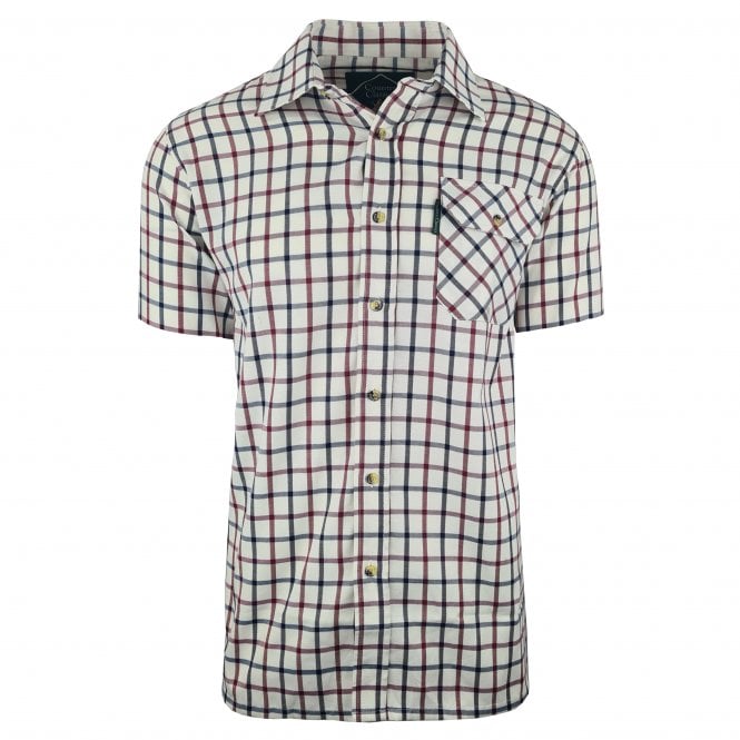 Country Classics Mens Short Sleeve Check Shirt - Ascot Wine - Premium clothing from Country Classics - Just $16.99! Shop now at Warwickshire Clothing