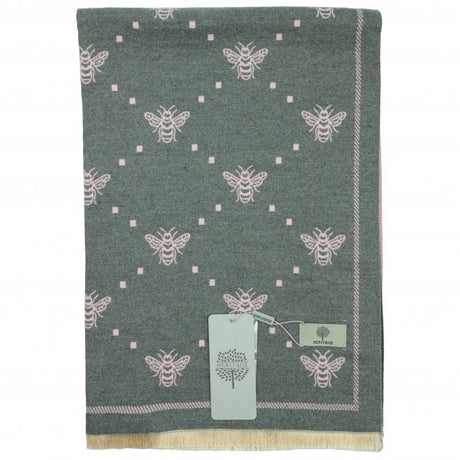 Heritage Warm Cashmere Pashmina Soft Feel Scarves - Bee with Dots - Just £13.99! Shop now at Warwickshire Clothing. 