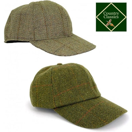 Country Classics Tweed Baseball Cap Derby Wool - Premium clothing from Country Classics - Just $12.99! Shop now at Warwickshire Clothing