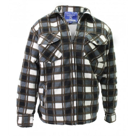 Hazy Blue Mens Baxter Sherpa Lumberjack Fleece Shirt - Just £22.99! Shop now at Warwickshire Clothing. 