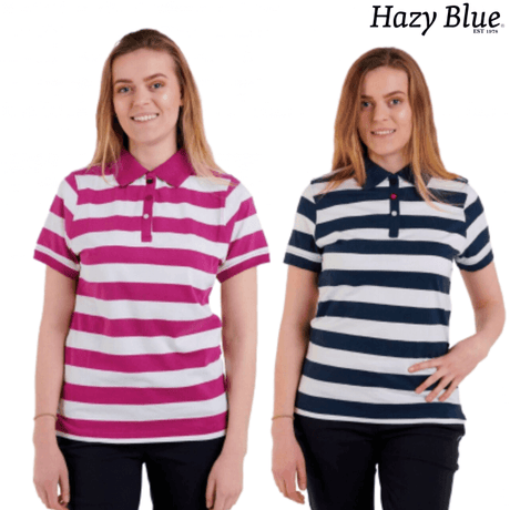 Hazy Blue Womens Short Sleeve Polo Shirt - Sienna - Just £14.99! Shop now at Warwickshire Clothing. 