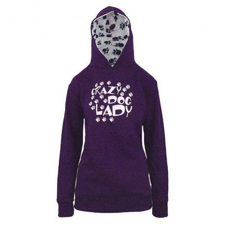 Hazy Blue Womens Hooded Sweatshirts - Crazy Dog Lady - Lola - Just £18.50! Shop now at Warwickshire Clothing. 