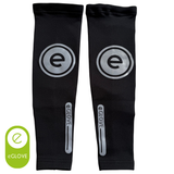 eGLOVE Hi-Vis Armsleeves – Black | Reflective Running Arm Warmers