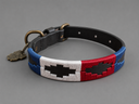 Luxury Polo Leather Dog Collar | Hazy Blue