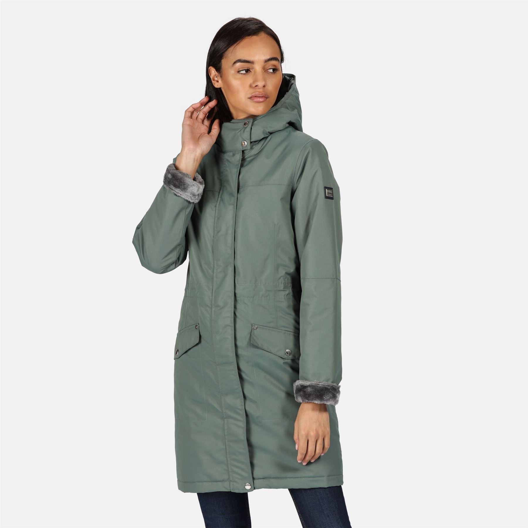 Ladies insulated cheap waterproof coat