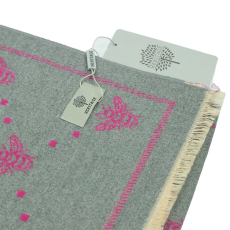 Heritage Warm Cashmere Pashmina Soft Feel Scarves - Bee with Dots - Just £13.99! Shop now at Warwickshire Clothing. 