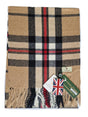 House of Tweed Scarf Tartan Tan - Premium clothing from House of Tweed - Just $12.99! Shop now at Warwickshire Clothing