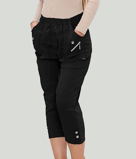 Cherry Berry Womens Stretch Crop Trousers - Just £16.99! Shop now at Warwickshire Clothing. 