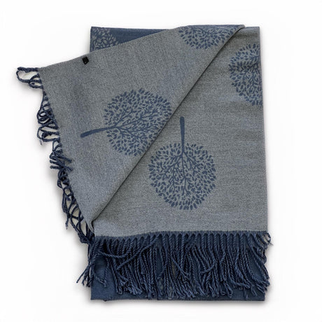 House of Tweed Soft Cashmere Blend Reversible Scarf - Tree of Life - Just £14.99! Shop now at Warwickshire Clothing. 