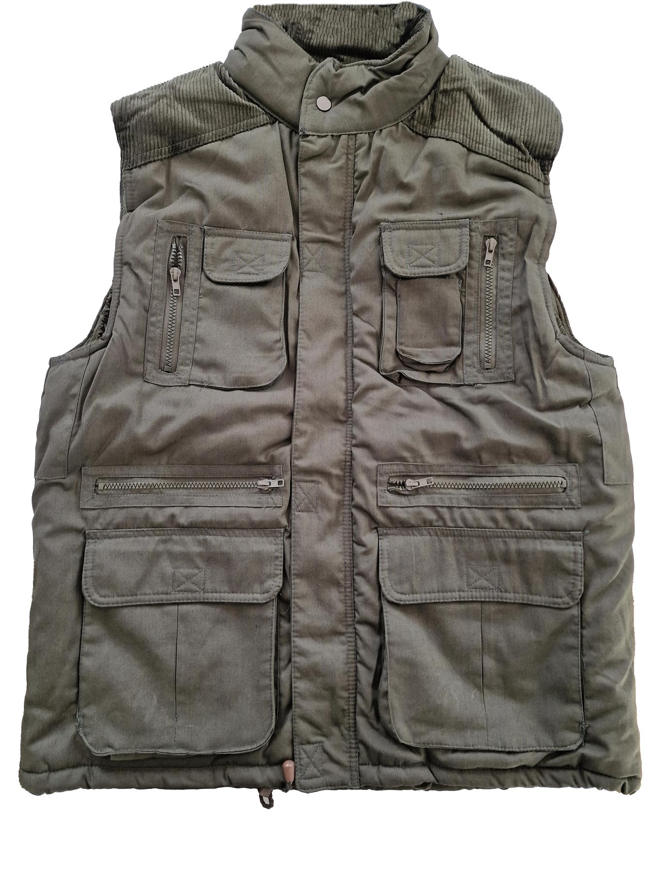 【美品】rosymonster lace pocket gilet Hazy Blue Mens multi pocket Body Warmer Stalker heavy duty padded