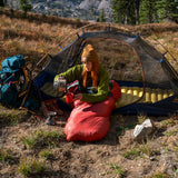 Kelty Cosmic Down 0°F (-18°C) 550-Fill Sleeping Bag - Long - Tandoori Spice/Green Gables