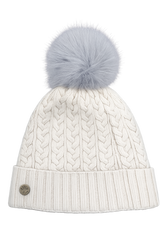 House of Tweed Luxury Plaited Ladies Bobble Pom Pom Beanie Hats