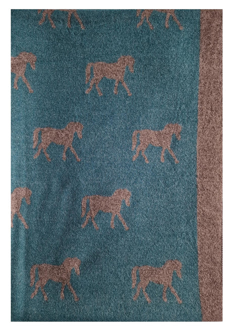 Hazy Blue Pashmina feel Luxury Ladies Womens Scarf - Horse - Just £13.99! Shop now at Warwickshire Clothing. 