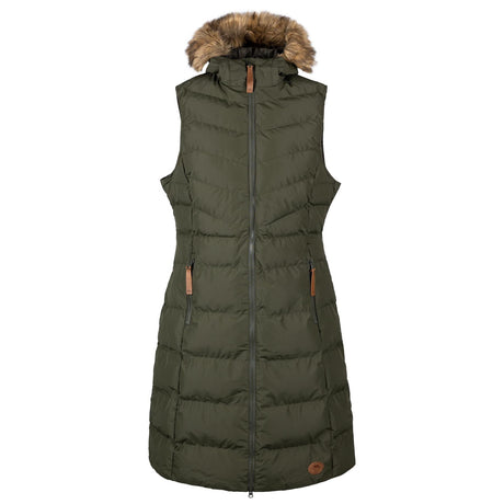 Trespass Audrey Long Gilet Sleeveless Quilted Hooded Limited Edition Bodywarmer - Just £49.99! Shop now at Warwickshire Clothing. 