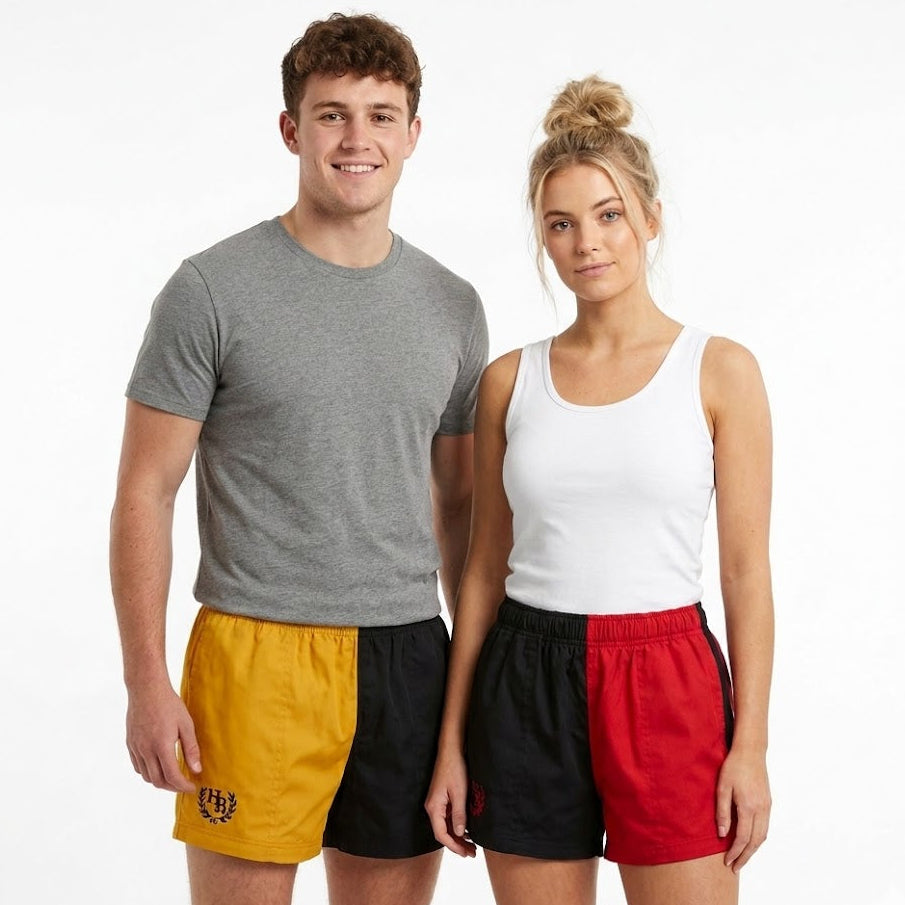 Hazy Blue Nelson Unisex Colour Block Shorts