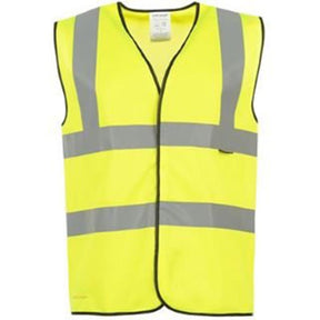 Yellow Hi Visibility Work Safety Reflective Vests - Just £3.99! Shop now at Warwickshire Clothing. 
