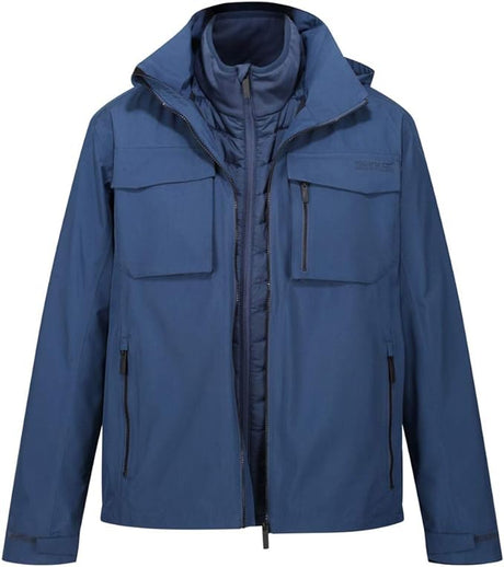 Regatta Mens Shrigley 3 In 1 Waterproof Insulated Hooded Walking Jacket - Just £59.99! Shop now at Warwickshire Clothing. 