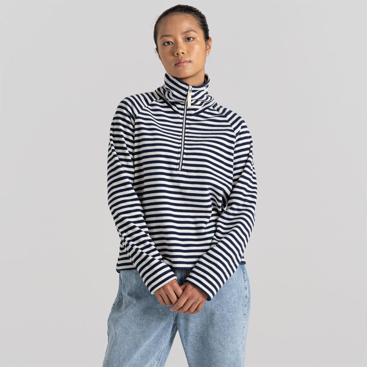 Craghoppers Women's Melina Half Zip Fleece | Blue Navy Stripe - Premium clothing from Craghoppers - Just $37.99! Shop now at Warwickshire Clothing