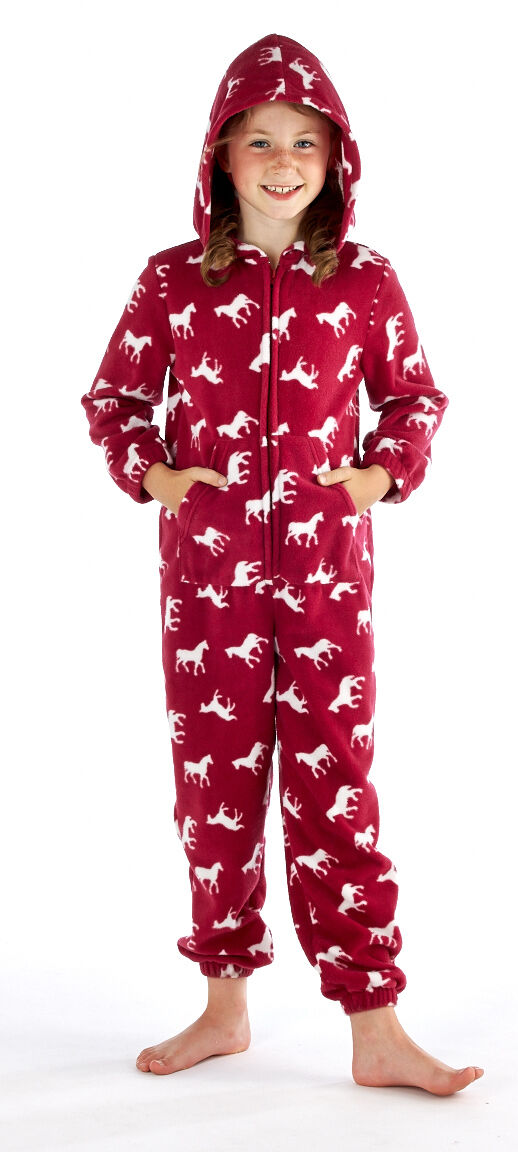 Childrens Onezee Dog Cow In One Pyjamas Full Suite Animal Sleepwear Girls Boys