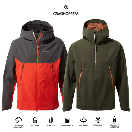 Craghoppers Mens Trelawny II Waterproof Breathable Stretch Hooded Hooded Coat - Just £54.99! Shop now at Warwickshire Clothing. 