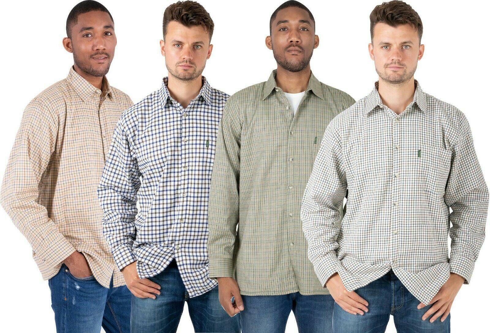 Mens fleece lined check on sale shirts