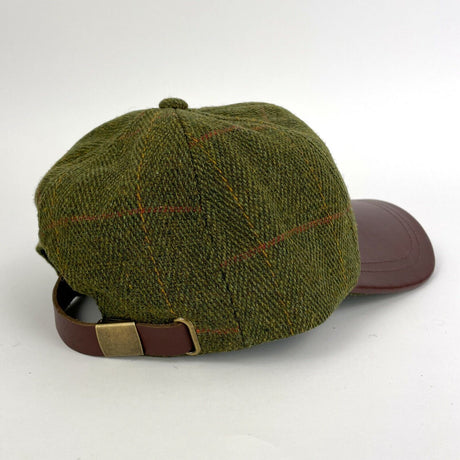 Hazy Blue Mens Leather Peak Tweed Cap One Size - Just £16.99! Shop now at Warwickshire Clothing. 