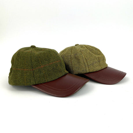 Hazy Blue Mens Leather Peak Tweed Cap One Size - Just £16.99! Shop now at Warwickshire Clothing. 