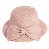 Hazy Blue Womens Summer Straw Hat with Large Bow Elasticated - Just $17.99! Shop now at Warwickshire Clothing. Free Dellivery.