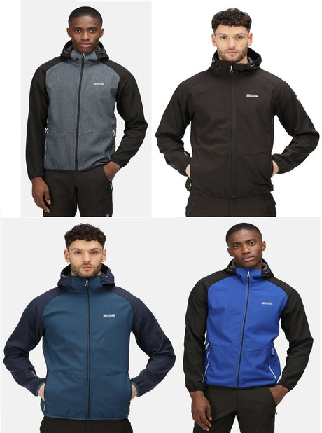 Regatta Mens Arec III Outdoor Hooded Softshell Jacket - Just £29.99! Shop now at Warwickshire Clothing. 