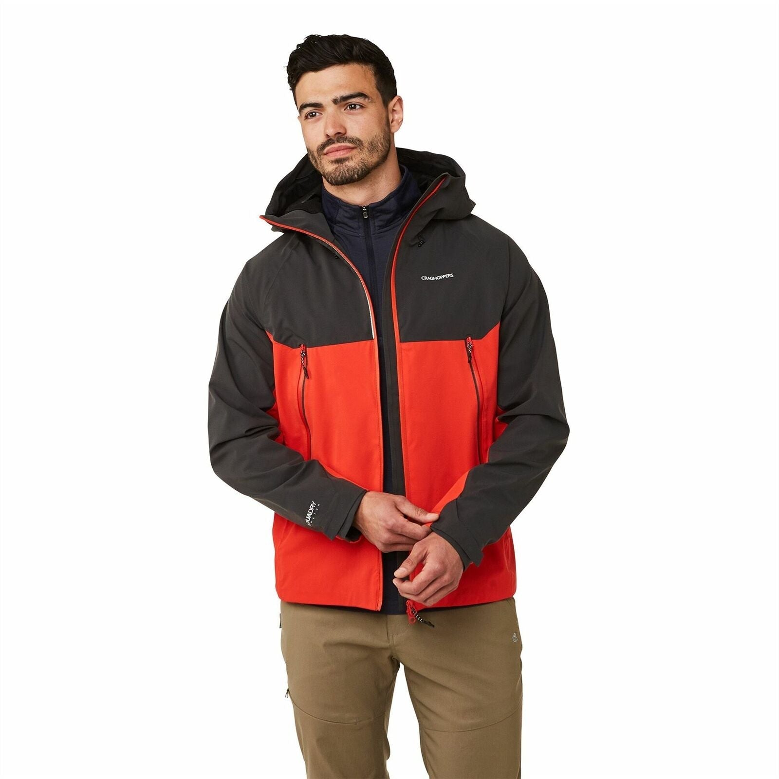 Craghoppers Men's Tripp Hooded Softshell Fleece Jacket – Water Resistant, Lightweight (CML075)