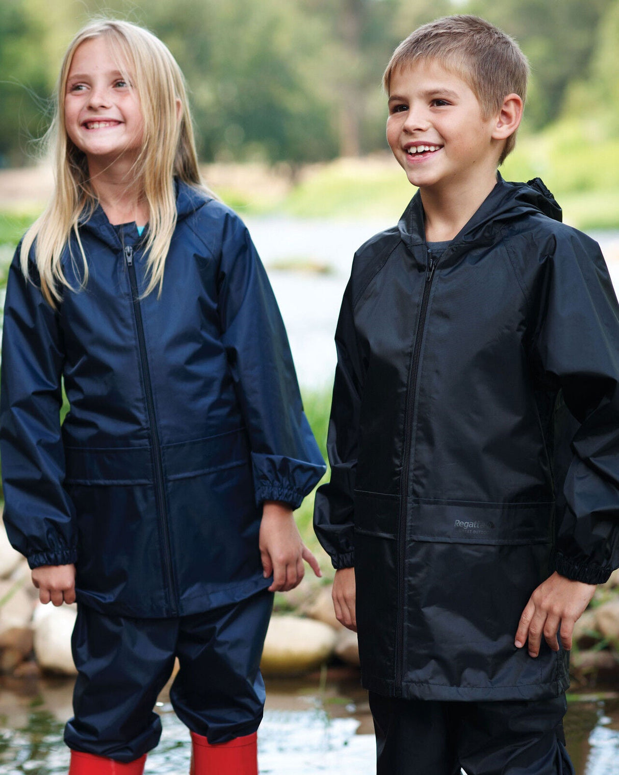 Regatta Kids Navy Stormbreak Jacket & Trousesr Waterproof Suit - Premium clothing from Regatta - Just $19.99! Shop now at Warwickshire Clothing