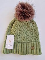 House of Tweed Luxury Plaited Ladies Bobble Pom Pom Beanie Hats - Just £12.99! Shop now at Warwickshire Clothing. 