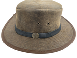 Hazy Blue Unisex Leather Fedora-Style Formal Hat - Tamworth - Just £34.99! Shop now at Warwickshire Clothing. 