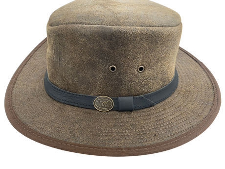 Hazy Blue Unisex Leather Fedora-Style Formal Hat - Tamworth - Just £34.99! Shop now at Warwickshire Clothing. 