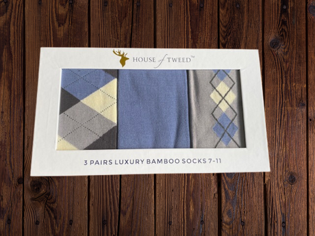 House of Tweed Luxury Mens Bamboo Socks | 3 Pairs Argyle - Just £14.99! Shop now at Warwickshire Clothing. 