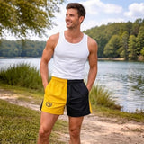 Hazy Blue Nelson - Unisex Coloured Block Shorts