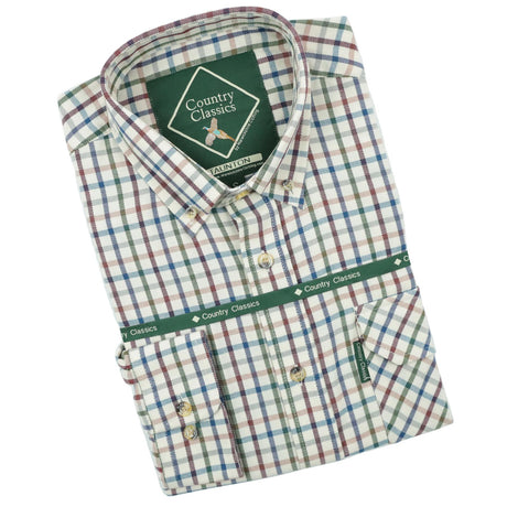 Country Classics Mens Full Sleeve Buttoned down Collar Shirt Taunton Blue - Premium clothing from Country Classics - Just $19.99! Shop now at Warwickshire Clothing