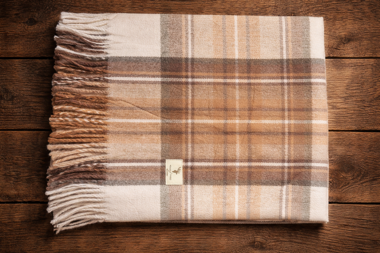 House Of Tweed Womens Soft Check Tartan Scarf