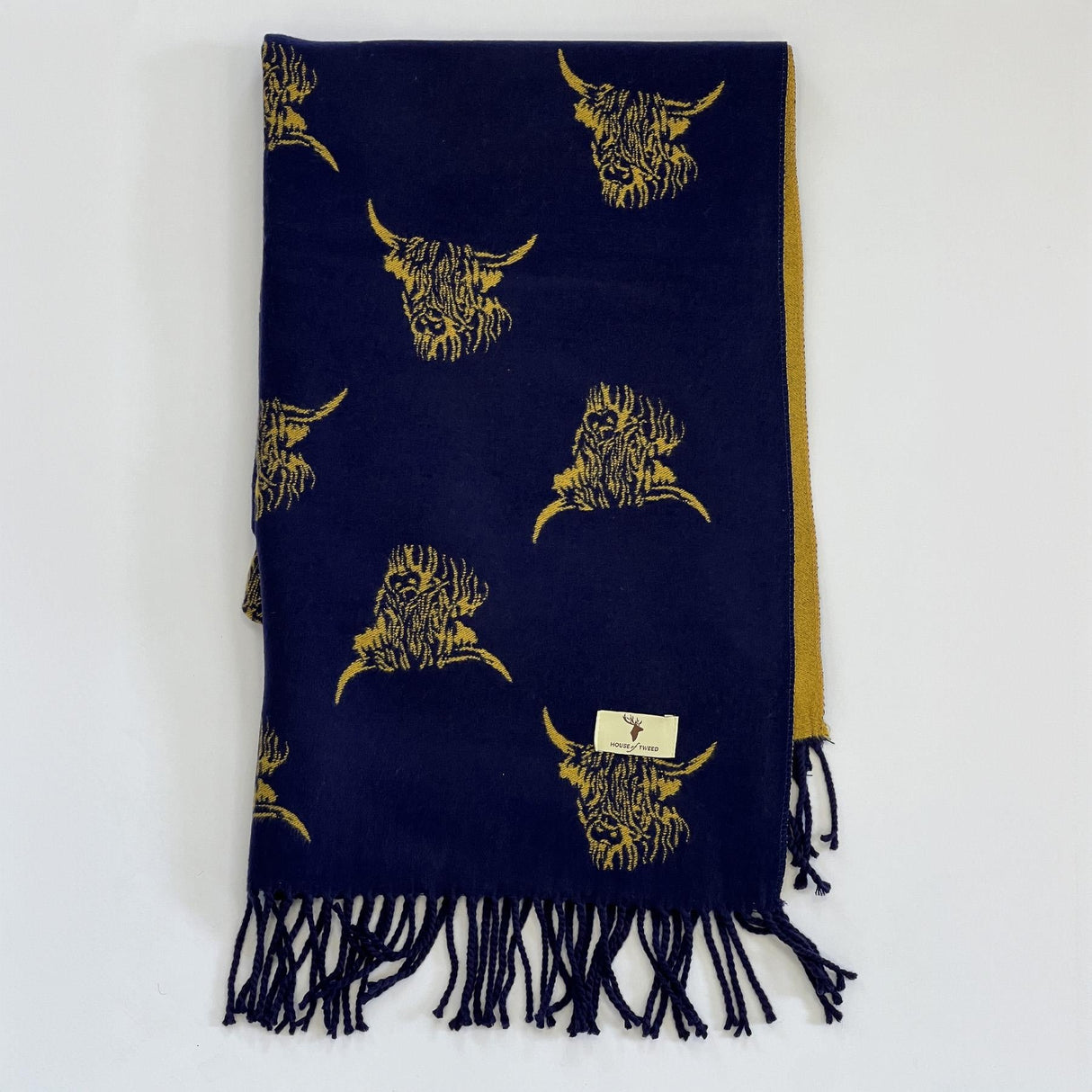 House of Tweed Highland Cattle Scarf - Just $14.99! Shop now at Warwickshire Clothing. Free Dellivery.